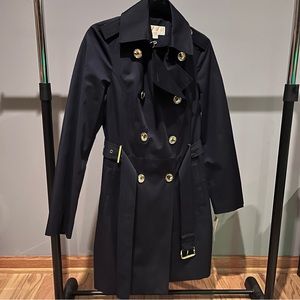 Michael Kors navy blue trench coat